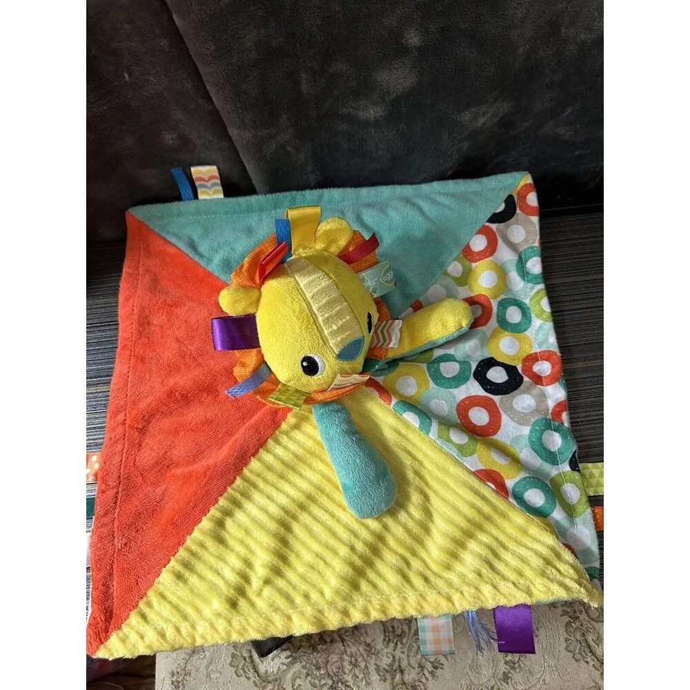Bright Stars Taggies Lion Lovey Baby Security Blanket‎ Plush Runny Tots Lot Toys